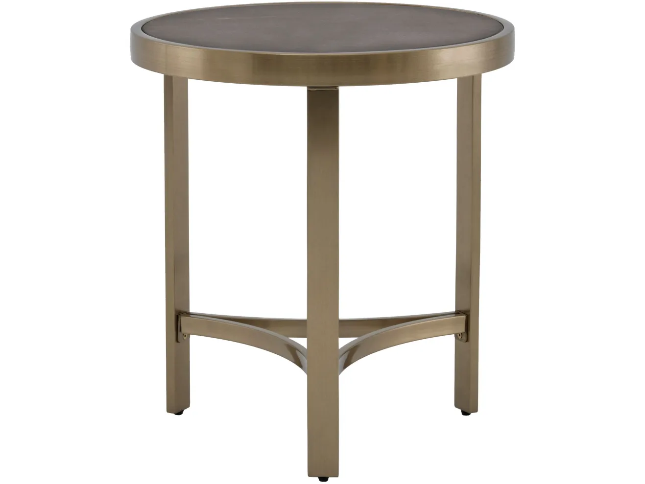 Стол журнальный STOOL GROUP Адриана 50*50 Серая керамика, сталь шампань арт. 1436615602