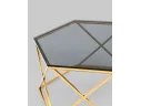 Журнальный столик STOOL GROUP Круз 93*80 Стекло smoke/Сталь золото арт. 6481813301