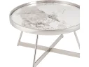 Журнальный столик STOOL GROUP Гера 80*80 Белая керамика, сталь серебро арт. 5772526401