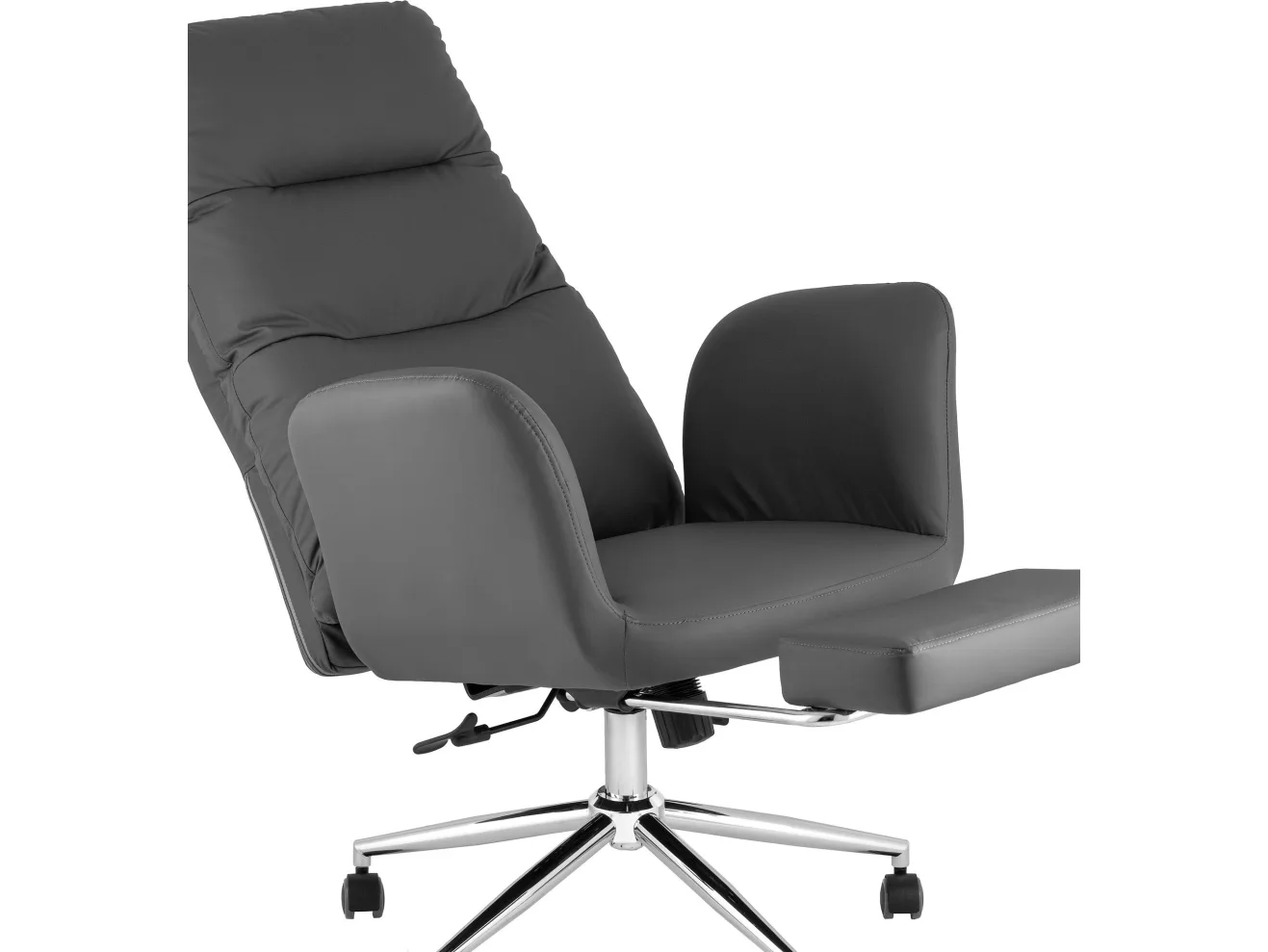 Кресло руководителя STOOL GROUP Solid NC с оттоманкой Серый арт. 5298896304