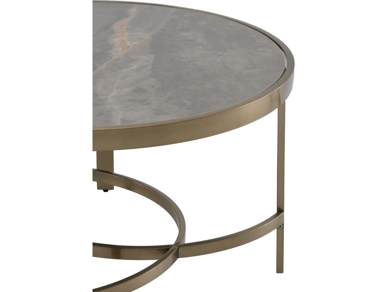 Стол журнальный STOOL GROUP Адриана 80*80 Серая керамика, сталь шампань арт. 9337788402