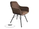 Стул Sheffilton SHT-ST38/S370-VP кофейный ликер/черный муар арт. 5187024702