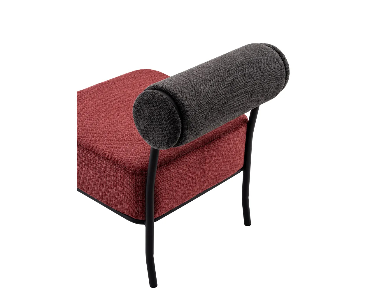 Кресло STOOL GROUP Ponpoun Темно-серый, бордо арт. 2206062203
