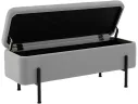 Банкетка STOOL GROUP Болейн с ящиком Велюр серый, черные ножки арт. 2080726708