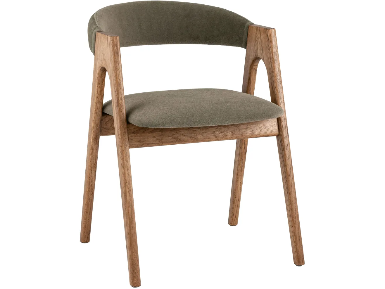 Стул STOOL GROUP Рен массив дуба Велюр зеленый/Коньяк арт. 4948792704