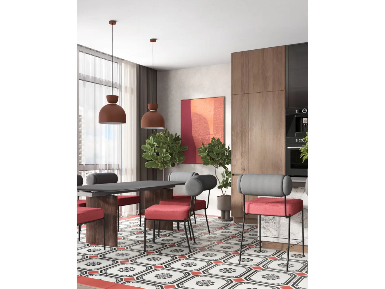 Стол обеденный STOOL GROUP Астарта раскладной 180-260*90 Керамика темная арт. 1809512301