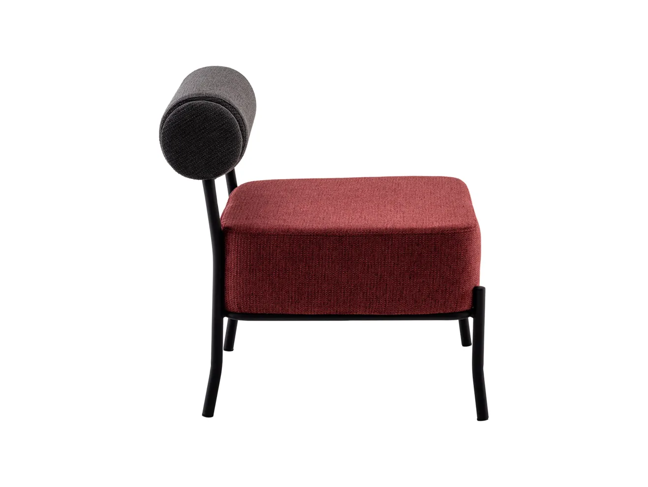 Кресло STOOL GROUP Ponpoun Темно-серый, бордо арт. 2206062203