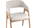 Стул STOOL GROUP Эйко массив дуба Рогожка молочно-бежевый/Бесцветный матовый арт. 3438894602