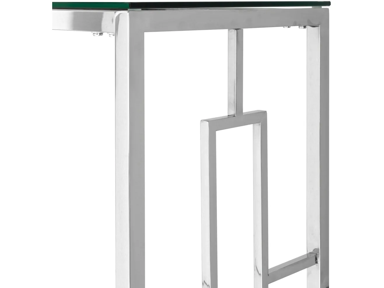 Консоль Stool Group БРУКЛИН 120х40 Прозрачное стекло/Сталь серебро арт. 0190931902