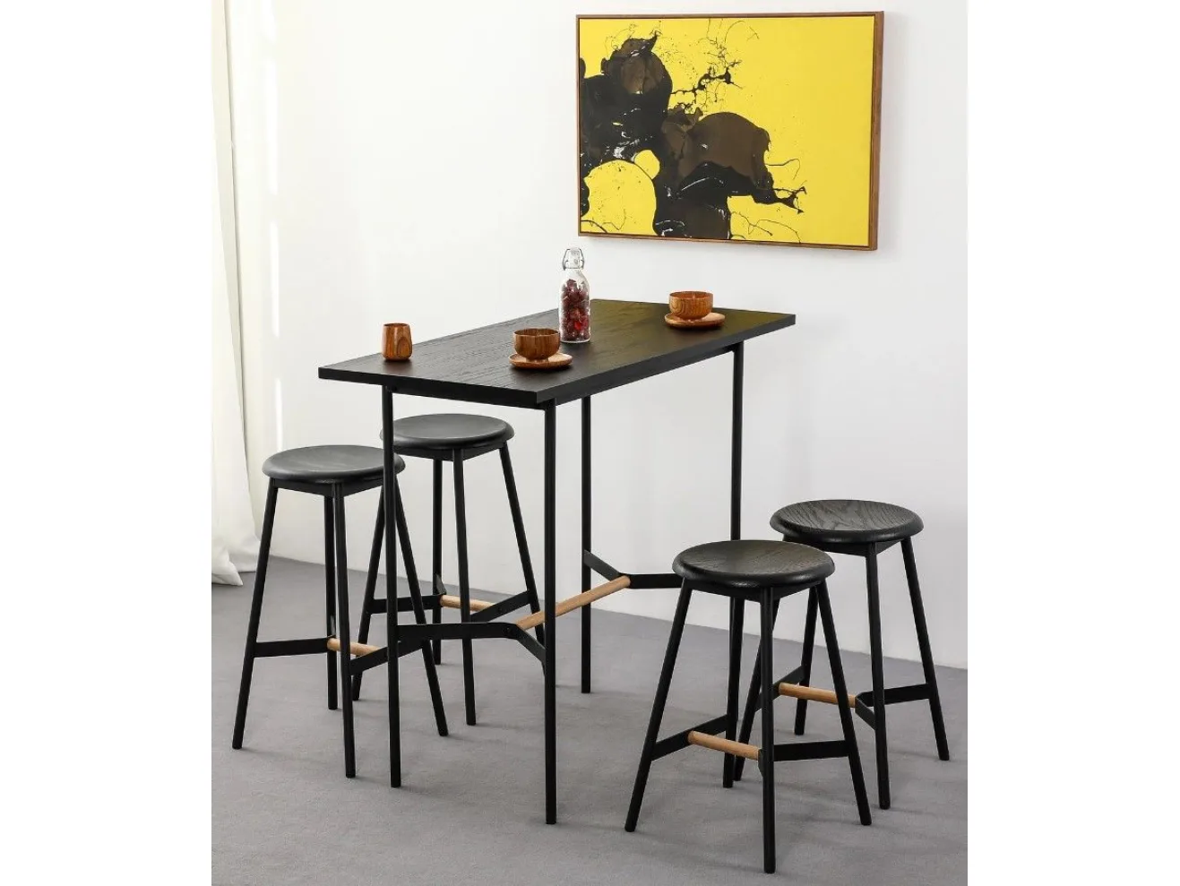 Стол барный STOOL GROUP Knobb 120*60 Черный арт. 1563904601