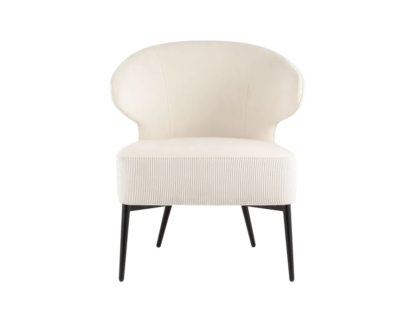 Кресло лаунж STOOL GROUP Royal Stripes Велюр молочный арт. 1582617901