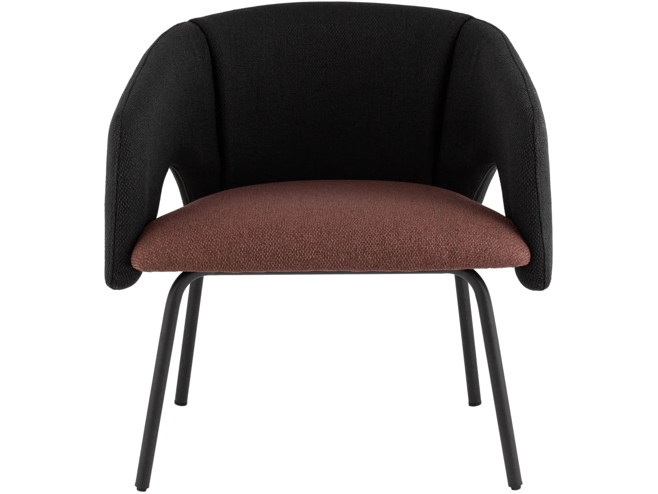 Кресло лаунж STOOL GROUP Afrida Рогожка черный/бордо арт. 2871302604