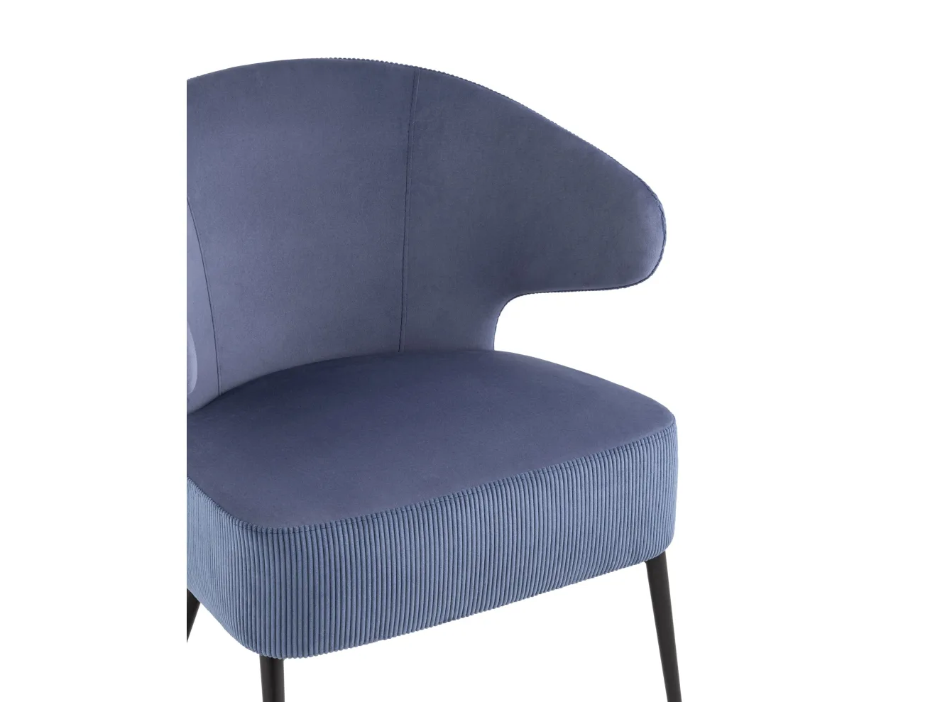 Кресло лаунж STOOL GROUP Royal Stripes Велюр синий арт. 1582617903