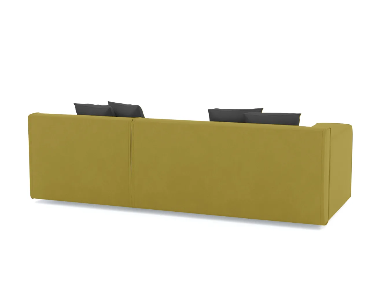 Диван Чикаго Велюр Зара Yellow 44 + Зара Грей 18 арт. Md-10000347