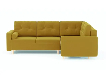 Угловой диван Белфаст модульный Велюр Зара Yellow 44