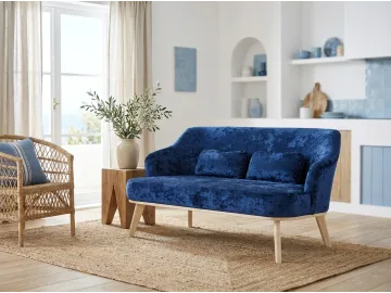 Диван Комфорт-5 plush sapfir (плаш сапфир)/бесцветный лак