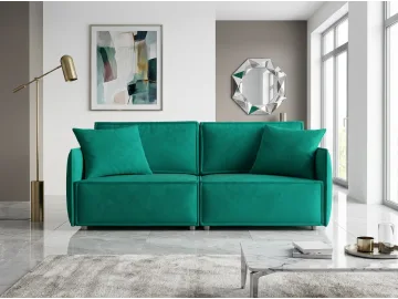 Диван-кровать Стенли, велюр Zara Birusa (Зара бирюза)