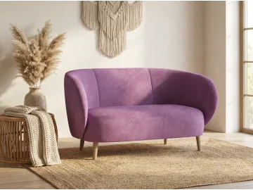 Диван прямой Тейлор, велюр Maserati Violet (Мазерати Виолет)