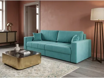 Диван еврокнижка Брест НПБ Велюр Зара Азур 48