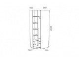 НМ 014.11 ПР Шкаф угловой Оливия Дуб Сонома/белое дерево распродажа