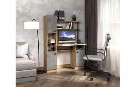 Письменный стол компьютерный СК-7 дуб крафт/ателье светлое