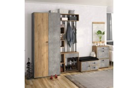 Прихожая мини-лайт компл. 4 дуб крафт/ателье светлое