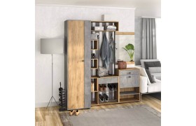 Прихожая мини-лайт компл. 7 дуб крафт/ателье светлое