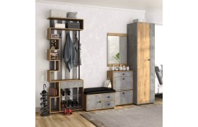 Прихожая мини-лайт компл. 8 дуб крафт/ателье светлое