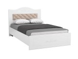 Кровать 1200 с мягким элементом Италия ИТ-7 + ИТ-7А белое дерево купить