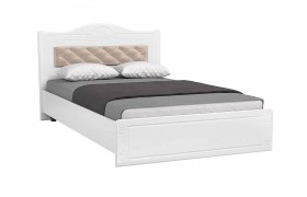 Кровать 1400 с мягким элементом Афина 8 + 8А белое дерево