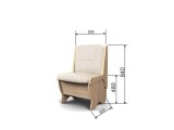 Скамья Лотос 550 дуб/крем недорого