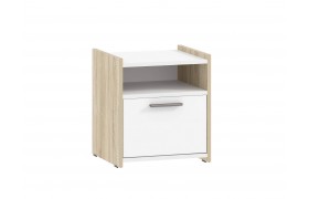 Тумба прикроватная НМ 013.11 Симпл Дуб сонома/белый