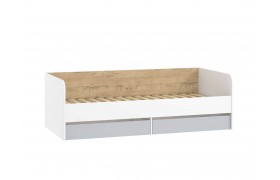 Детская кровать НМ 041.38 Морти Дуб Бунратти/белый/серый