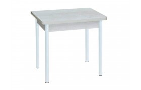 Стол обеденный ЭКО 80*60 / Бетон пайн белый /Опора № 2-круглая муар белый