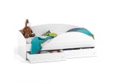 Кровать одинарная с ящиками и бортом Монако МН-11 + МН-11А белое распродажа
