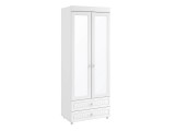 Шкаф 2-х дверный с зеркалами и ящиками (гл.560) Монако МН-50 бел недорого