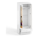 Шкаф 2-х дверный с зеркалами и ящиками (гл.560) Монако МН-50 бел фото