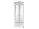 Шкаф 2-х дверный с зеркалами и ящиками (гл.560) Италия ИТ-50 бел распродажа