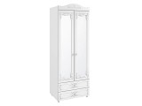 Шкаф 2-х дверный с зеркалами и ящиками (гл.560) Италия ИТ-50 бел недорого