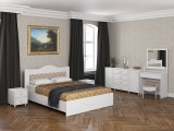 Спальня Италия-5 мягкая спинка белое дерево недорого
