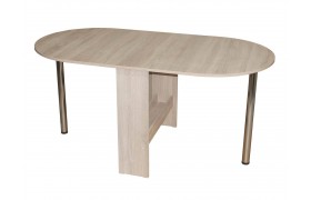 Стол на кухню книжка СКТ-60 / Дуб сонома/ круглая хром 50мм