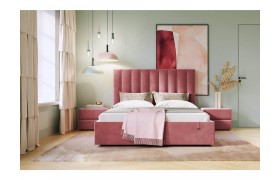 Двуспальная кровать Ingrid 1600 модель 312 Ультра коралл