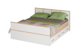Кровать с реечным настилом LIGHT 140х200, дуб