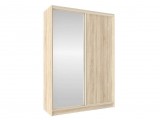 Шкаф-купе двухдверный с зеркалом 1600 Домашний Дуб Сонома недорого