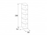 Полка угловая Монако 14, белый купить