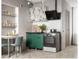 Готовая кухня Ева 1 м, зеленый лес распродажа