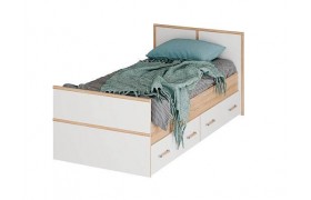 Детская кровать с проложками ДСП LIGHT 90х200, дуб