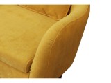 Кресло мягкое Оливер, желтый/орех распродажа