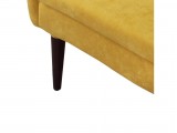 Кресло мягкое Оливер, желтый/орех фото