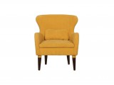 Кресло мягкое Оливер, желтый/орех недорого